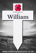 Large Personalised White Lest We Forget Grave Marker
