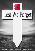 White Lest We Forget Grave Marker