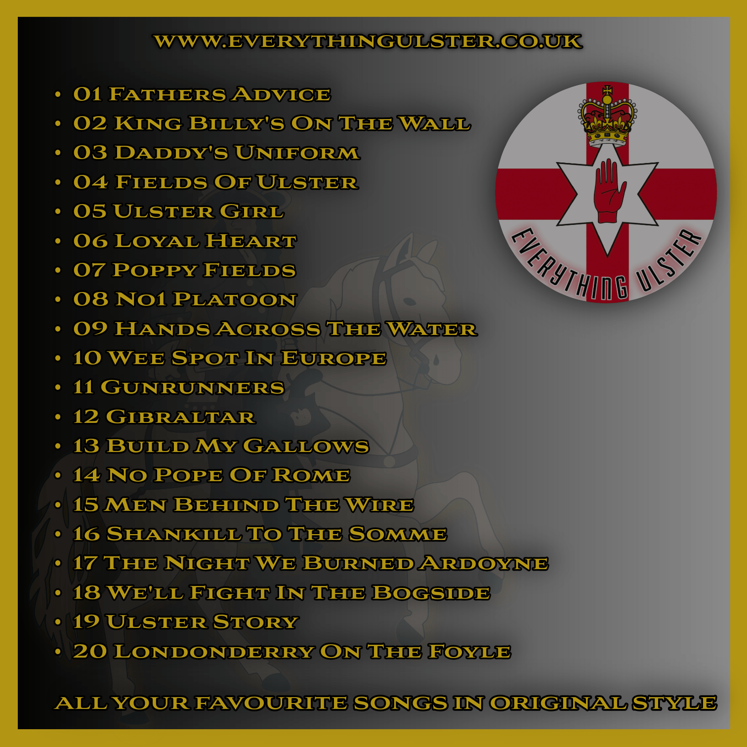 Everything Ulster - Classic Loyalist Ballads (DIGITAL DOWNLOAD) - Everything Ulster