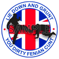 Lie Down And Grunt Sticker - Everything Ulster